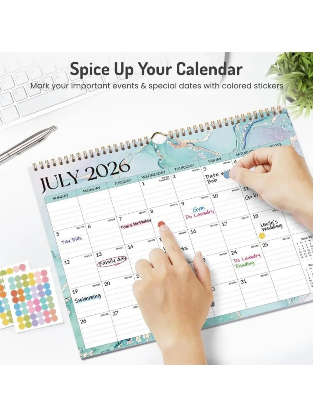 2026-2027 Wall Calendar, 21-Month Planner, Large 14.7” x 11.5” Size